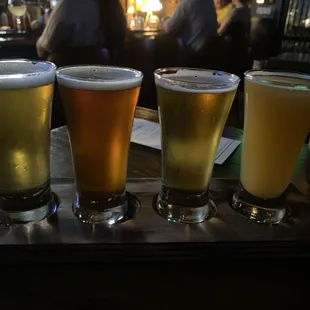 A beer flight