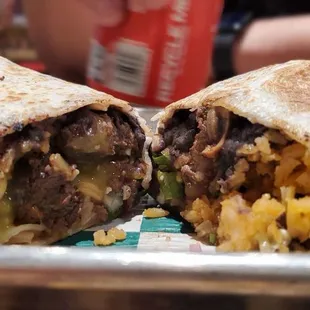 Steak burrito