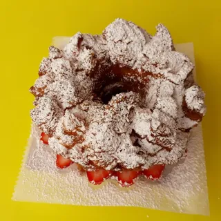 Nutella and Strawberry Funnel Donut