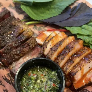 Jarbecue ssam with chimichurri