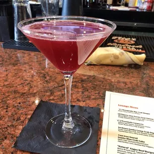 Pomegranate martini
