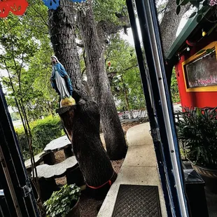 Outside waiting area