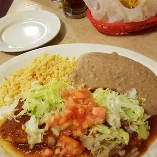 Burritto- stuffed with fajita vegetables and beans. Yummy!!!