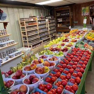 the produce section of a grocery store