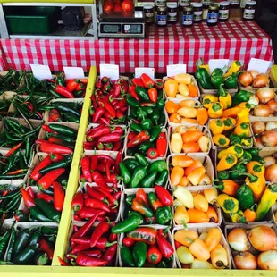 a variety of vegetables on display