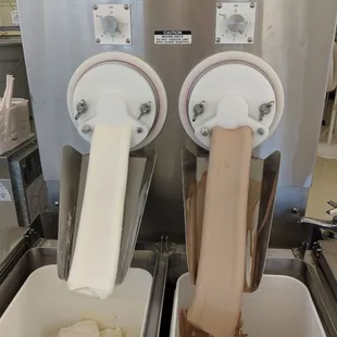 the ice cream being made