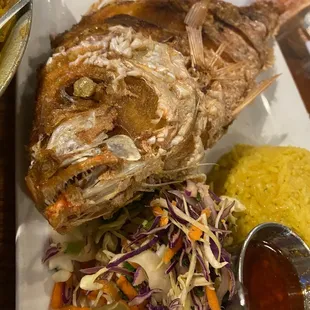 Whole Fried Red Snapper