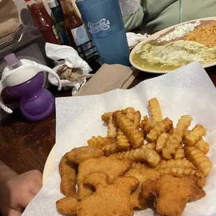 Frozen dinosaur chicken nuggets