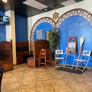 the interior of the restaurant