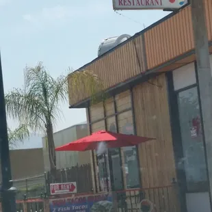 front with outdoor patio