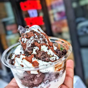 Oreo cookies and cream soft serve