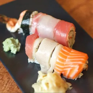 sashimi, sushi, sushi and sashimi, food