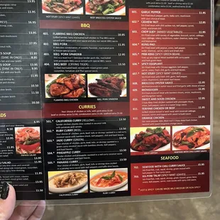 the menu