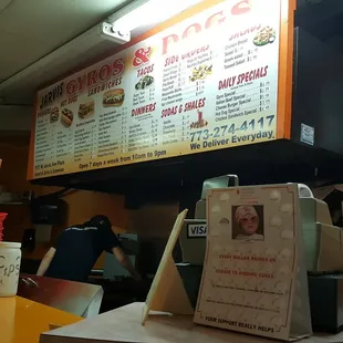 Front Counter at Jarvis Gyros