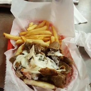 Gyro and Fries at Jarvis Gyros