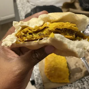 Beef patty and coco bread