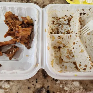Large oxtail after eating