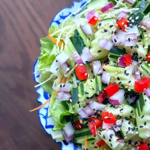 Cool off with a crisp and refreshing cucumber salad!