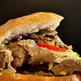 a beef sandwich