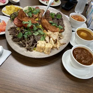 Combination for three which can easily feed five!