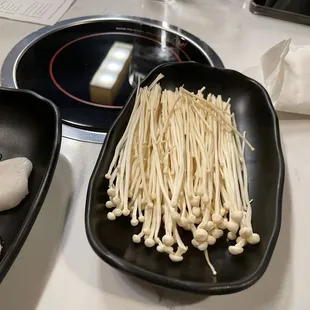 Enoki mushrooms