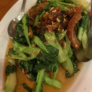 82. Chinese Broccoli with Crispy Pork