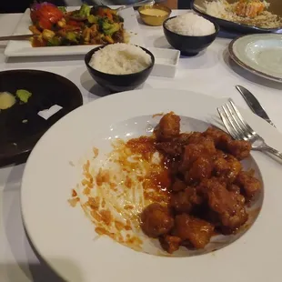 a plate of food on a table