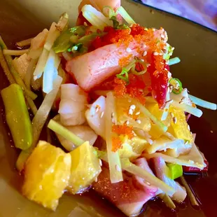 Ceviche.  This is so light and a great pre meal before appetizers.