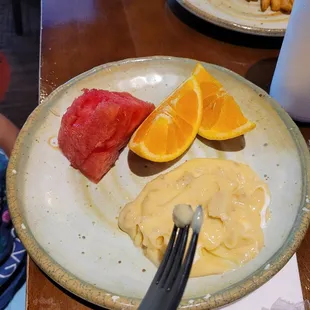 Watermelon  Oranges Banana pudding