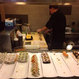 They fix the sushi &amp; sashimi  in front of you.