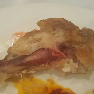 Undercooked chicken wings. Not trying to get sick.