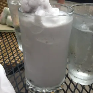 Plum Bubble Tea with yummy tapioca balls in the bottom