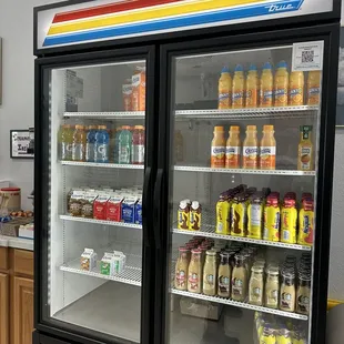 a refrigerated refrigerator in a store