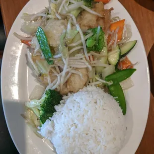 Fish chop suey lunch special, really good!