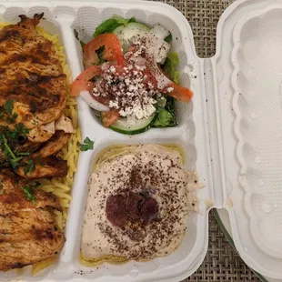 Chicken kebab plate