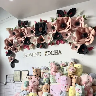 a large pile of stuffed animals