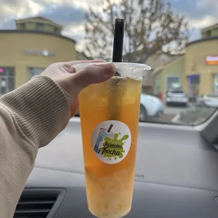 lychee bliss with lychee jelly