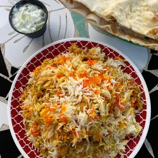 (D-1) Chicken Biryani and Plain Naan