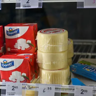 a variety of dairy products