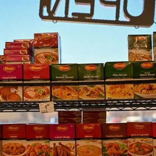 a display of food items for sale