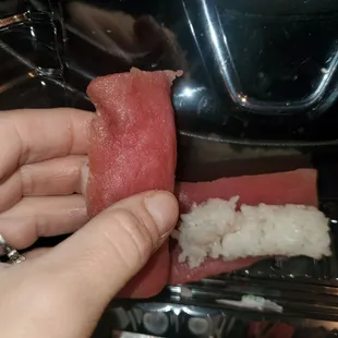 This piece has a grayish tint to it.