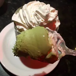 Green tea ice cream