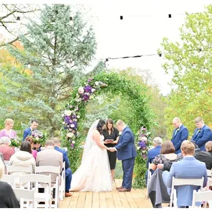 Wedding ceremony at Balmoral House in Indianapolis, Indiana.
