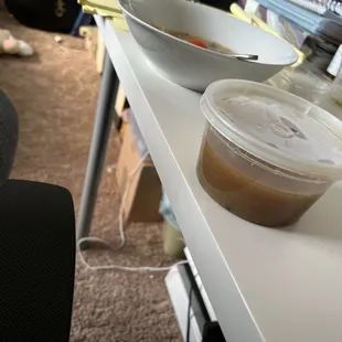 Miso soup Great, just sad to see every soup comes in the same small containers.