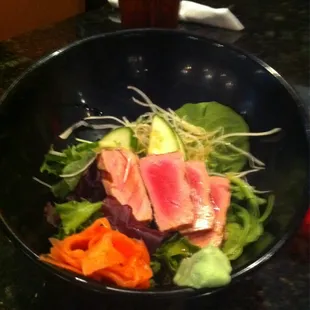 Tuna tataki. The tuna was a little over cooked but still very tasty.