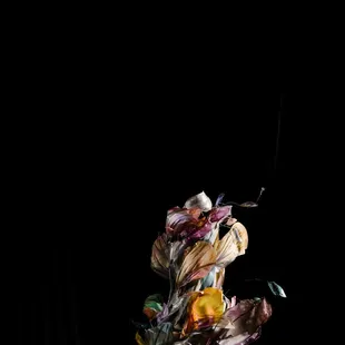 Colors erupted from the dark base of the cake, which had just a hint of sparkle.