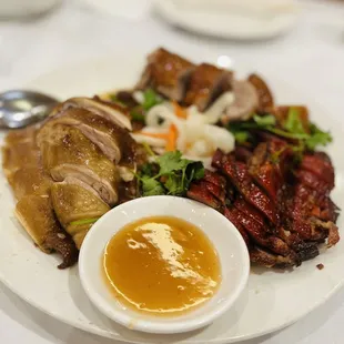 a plate of food on a table