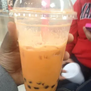 Thai milk tea boba