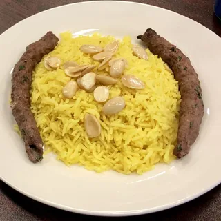 10. Beef Kabobs Rice Plate