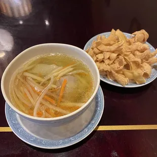 Dumpling soup, came with lunch special. Quite bland. The dumplings had thick skin, little filling